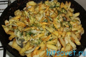 картошка жареная на сале