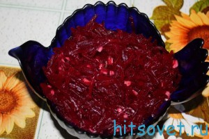 Салат из свеклы с чесноком