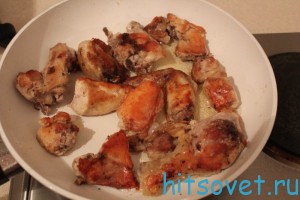 обжарить курицу