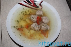 суп с фрикадельками