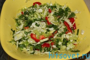 Салат капуста с блитвой