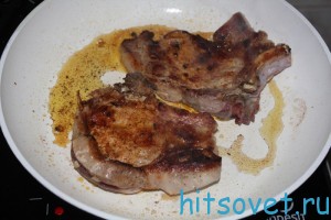 обжарить мясо