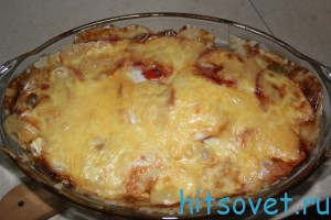 Мясо по-французски с грибами