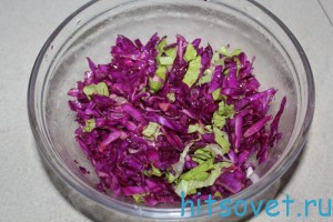Салат из краснокочанной капусты