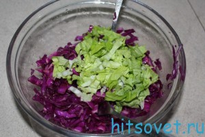 Салат из краснокочанной капусты