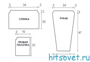 Жакет женский с ажурным узором, выкройка.