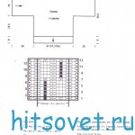 Ажурная туника спицами, схемы.