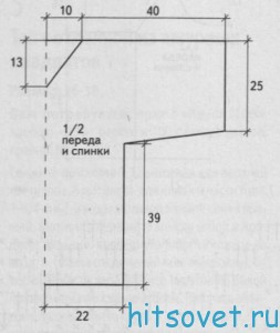 Бирюзовая туника крючком, выкройка. Бирюзовая туника крючком, выкройка.