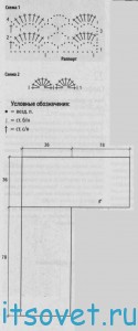 Пончо крючком схема