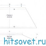 Длинный жилет спицами, выкройка.