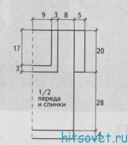 Прозрачный топ крючком, выкройка.