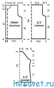 Меланжевый жакет для девочки, выкройка.