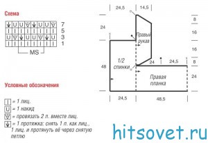 Вязание болеро, схемы.