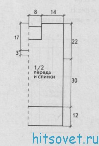 Туника крючком с красивым узором, выкройка.
