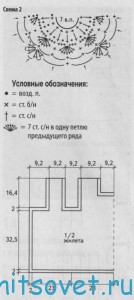 Вязание жилета из мотивов, схема 2.