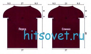 Кофточка крючком, выкройка.