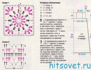 Белое платье крючком, схемы.