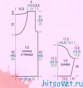 Ажурный пуловер крючком описание, схема. Ажурный пуловер крючком описание, схема.