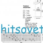 Вязание туники с американской проймой, схема.