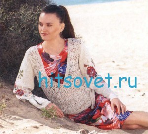 Модный жакета с запахом спицами, фото 3. Модный жакета с запахом спицами, фото 3.