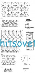 Коричневый жакет крючком, схема.