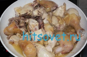 Обжарить курицу