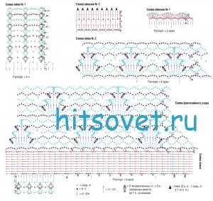 Бордовое платье крючком, схемы.