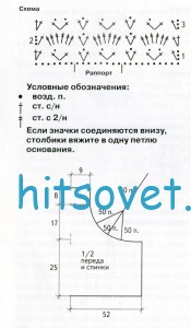 Платье крючком для девочки 5-6 лет, схема. Платье крючком для девочки 5-6 лет, схема.