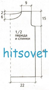 Вязаный топ из ленточной пряжи, выкройка.