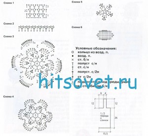 Топ для девочки крючком, схемы.