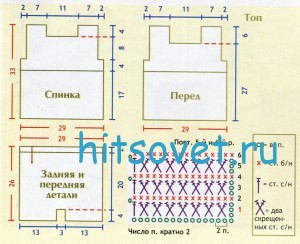Вязание комплекта для малышей, схемы.