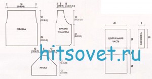 Белый жакет и вязаная сумка, выкройка.