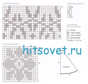 Вязание пончо с жаккардом, схема. Вязание пончо с жаккардом, схема.
