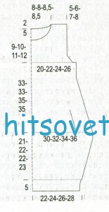 Схема вязания туники