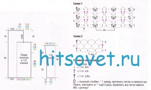 Вязаный жакет из толстой пряжи, схема. Вязаный жакет из толстой пряжи, схема.