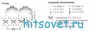 Детские вязаные носки, схема.