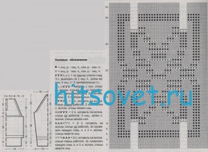 Мужской пуловер с капюшоном, схемы.