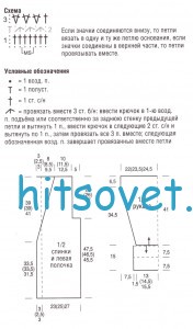 Вязаный жакет на поясе, схемы.