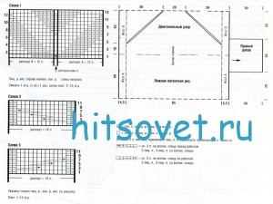 Белый кардиган спицами, схемы.