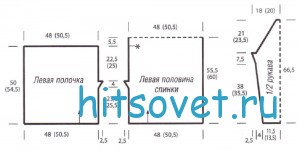 Мохеровый вязаный кардиган, выкройка.