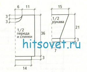 Схема вязания пуловера для мальчика