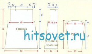 Кардиган в цветную полоску, выкройка.