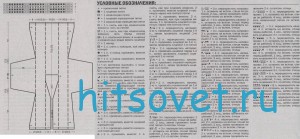 Кардиган вязаный поперек, схема.