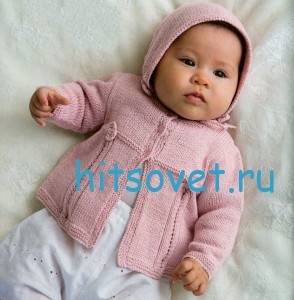 Вязание для новорожденных кофточки с шапочкой