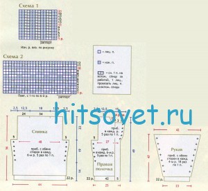 Красивый жакет спицами, схема.