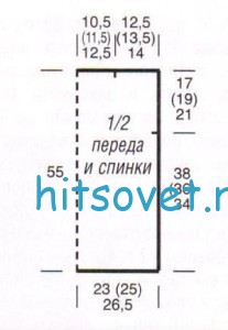 Вязание безрукавки с зигзагами, выкройка. Вязание безрукавки с зигзагами, выкройка.