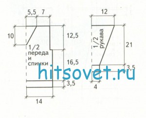 Вязание для малышей пуловера из секционки, выкройка. Вязание для малышей пуловера из секционки, выкройка.