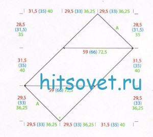 Вязание юбки крючком, выкройка.