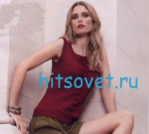 Вязание топа спицами