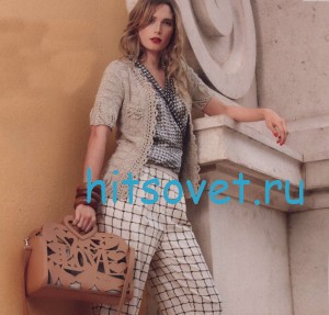 Вязаный жакет и шорты, фото 2.